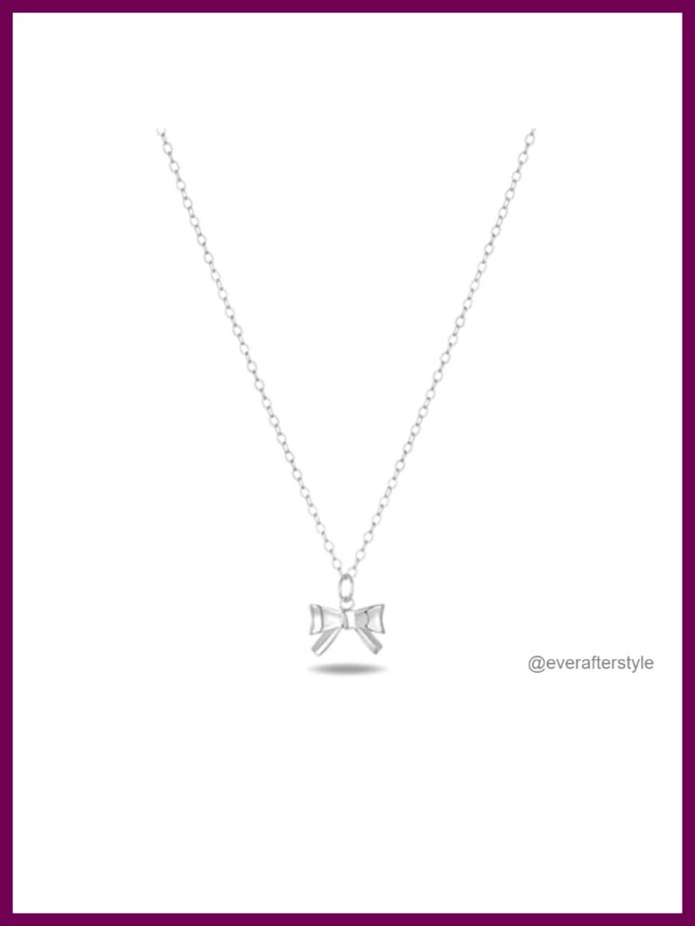 Sterling Silver Bow Necklace Women Dainty Bowknot Pendant Adjustable 18-20"